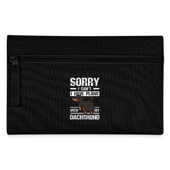Désolé je ne peux pas j’ai des plans avec mon teckel - Trousse - noir - Devant