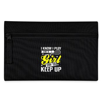 Play like a girl try to keep up Squash Game - Pencil Case - black - Front