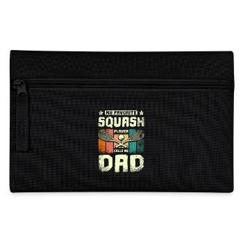 My favorite squash player calls me dad - Pencil Case - black - Front