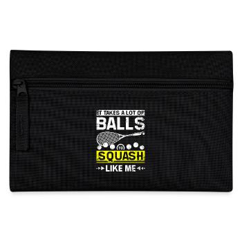 It takes a lot of balls to squash like me - Pencil Case - black - Front