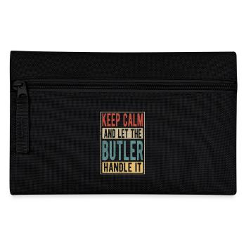 Diener Retro Geschenk - Federtasche - Schwarz - Vorne