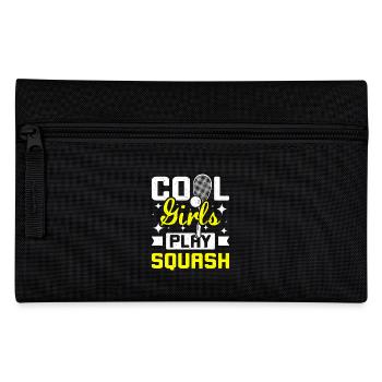 Cool girls play Squash Game - Pencil Case - black - Front