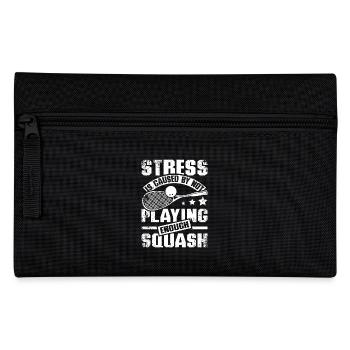 Stress is caused by not playing enough squash - Pencil Case - black - Front