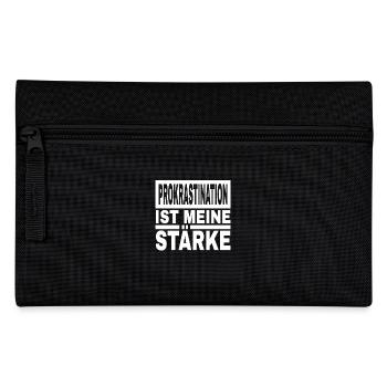 Prokrastination Ist Meine Stärke Lustiger Spruch - Federtasche - Schwarz - Vorne
