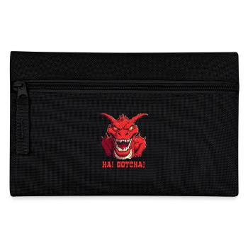 Haha, erwischt! Wütender lustiger Drache - Federtasche - Schwarz - Vorne