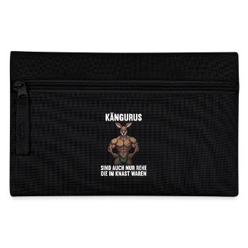 Kangaroo Kangaroos Kängurus lustiges Känguru - Federtasche - Schwarz - Vorne