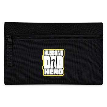 Husband Daddy Hero Retro - Pencil Case - black - Front