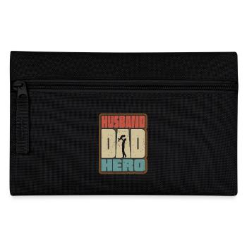 Husband Daddy Hero Retro - Pencil Case - black - Front