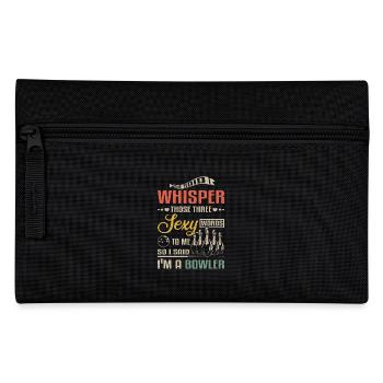 Drôle murmure ces trois mots sexy Je suis un joueur de quilles - Trousse - noir - Devant