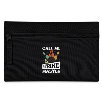 Funny bowling call me strike master - Federtasche - Schwarz - Vorne
