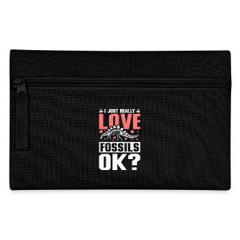 Paleontologist I just really love fossils ok? - Pencil Case - black - Front
