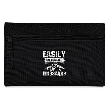 Paleontologist easily distracted by dinosaurs - Pencil Case - black - Front