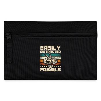 Paleontologist easily distracted by fossils - Pencil Case - black - Front