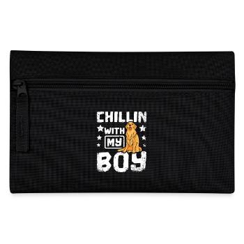 Chillin avec mon golden retriever boy - Trousse - noir - Devant