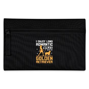 Long romantic walks with my Golden Retriever - Pencil Case - black - Front