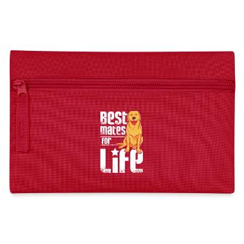 Meilleurs amis pour la vie, Golden Retriever - Trousse - rouge - Devant