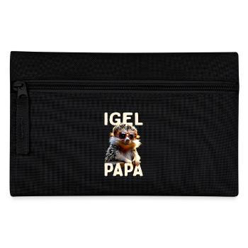 Igel Papa Daddy Vatertag Igelpapa Vater Igel Dad - Federtasche - Schwarz - Vorne