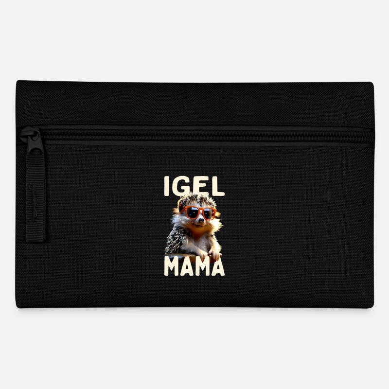 Igel Mama Mom Igelfrau Muttertag Igelmama Igel Mum - Federtasche - Schwarz