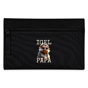 Igel Papa Daddy Vatertag Igelpapa Vater Igel Dad - Federtasche - Schwarz - Vorne