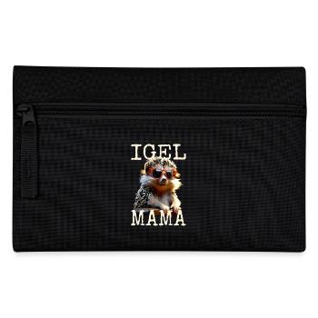 Igel Mama Mom Igelfrau Muttertag Igelmama Igel Mum - Federtasche - Schwarz - Vorne