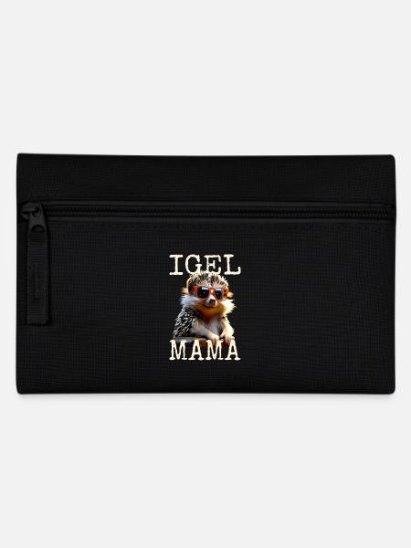 Igel Mama Mom Igelfrau Muttertag Igelmama Igel Mum - Federtasche - Schwarz