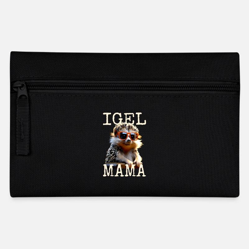 Igel Mama Mom Igelfrau Muttertag Igelmama Igel Mum - Federtasche - Schwarz