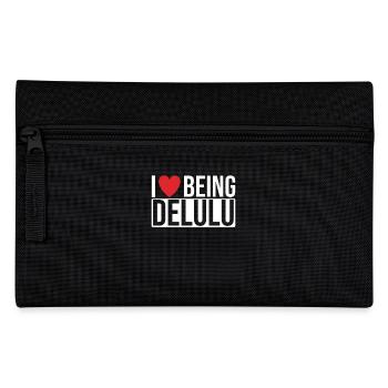 Delulu Saying I love being Delulu - Pencil Case - black - Front