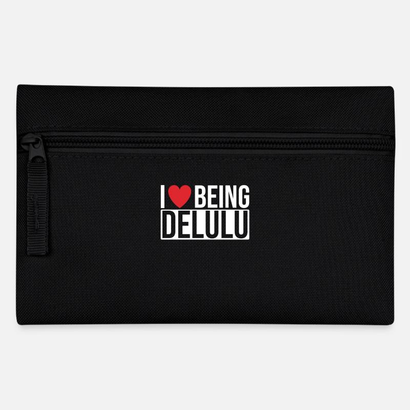Delulu Spruch I love Being Delulu - Federtasche - Schwarz