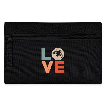Baleine Épaulard Orque Amour - Trousse - noir - Devant