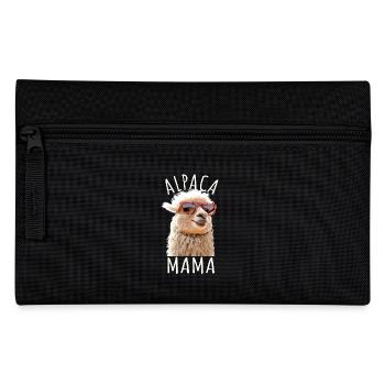 Alpaka Mama Alpaca Mutter Lama Muttertag Alpaka - Federtasche - Schwarz - Vorne