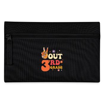 Peace Out 1. Klasse Letzter Schultag - Federtasche - Schwarz - Vorne