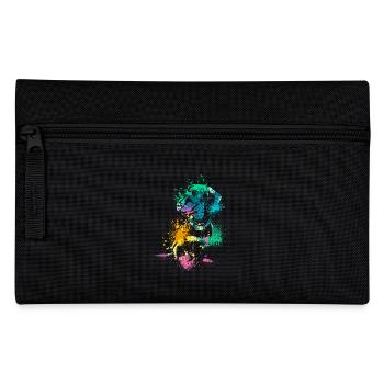 colorful splash art dog lover Dackel - Federtasche - Schwarz - Vorne