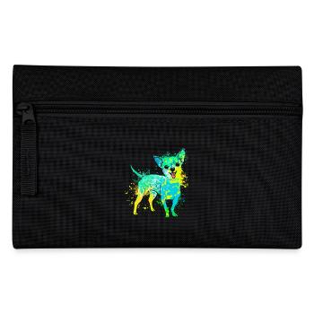 colorful splash art dog lover chihuahua - Federtasche - Schwarz - Vorne