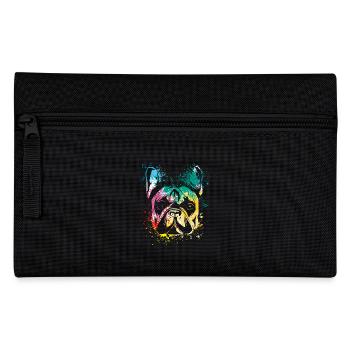 colorful splash art dog lover French bulldog - Federtasche - Schwarz - Vorne