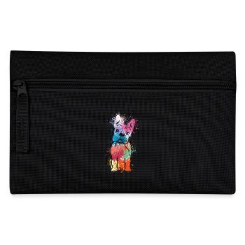 colorful splash art dog lover French bulldog - Federtasche - Schwarz - Vorne