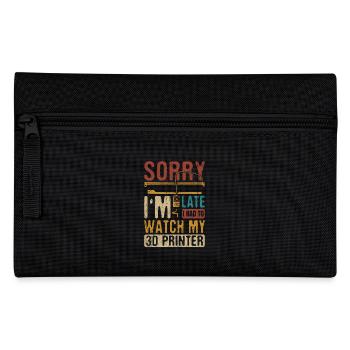 3D Printing 3D Printer Retro Design Slice Print - Pencil Case - black - Front