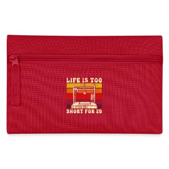 3D Drucker Spruch Lustig Geschenk 3D Druck - Federtasche - Rot - Vorne