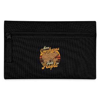 Capybara Capybara Love Retro - Pencil Case - black - Front