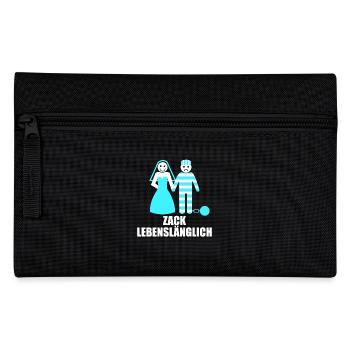 Junggesellenabschied Poltern Polterabend JGA - Federtasche - Schwarz - Vorne