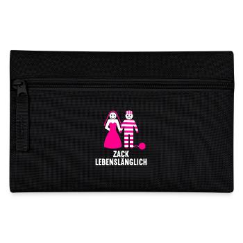 Junggesellenabschied Poltern Polterabend JGA - Federtasche - Schwarz - Vorne