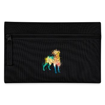 colorful splash art dog lover rottweiler - Federtasche - Schwarz - Vorne