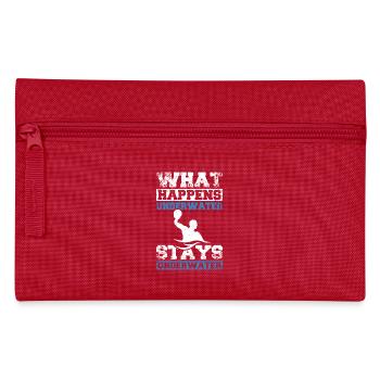 Happens underwater stays underwater, water polo - Federtasche - Rot - Vorne