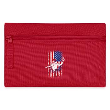 4th of July Usa american flag water polo - Pencil Case - red - Front