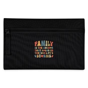 Family Retro Saying Love Inspiration - Pencil Case - black - Front