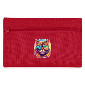 Chat Hippie 60s 70s - Trousse - rouge - Devant