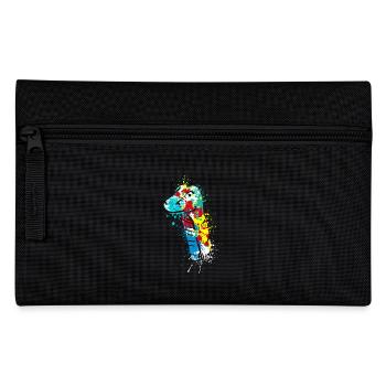 Splash art Dinosaur sauropod diplodocus head - Pencil Case - black - Front