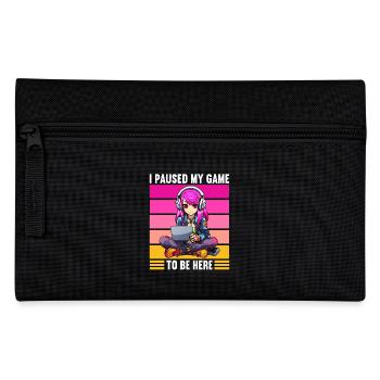 Gaming Konsole PC Zockerin Mädchen Gamer Girl - Federtasche - Schwarz - Vorne