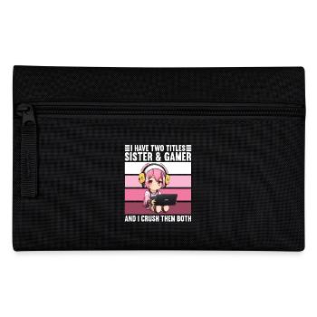 Gaming Console PC Gamer Girl Gamer Girl - Pencil Case - black - Front