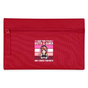 Gaming Console PC Gamer Girl Gamer Girl - Pencil Case - red - Front
