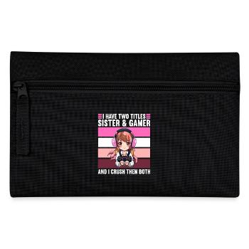 Gaming Console PC Gamer Girl Gamer Girl - Pencil Case - black - Front